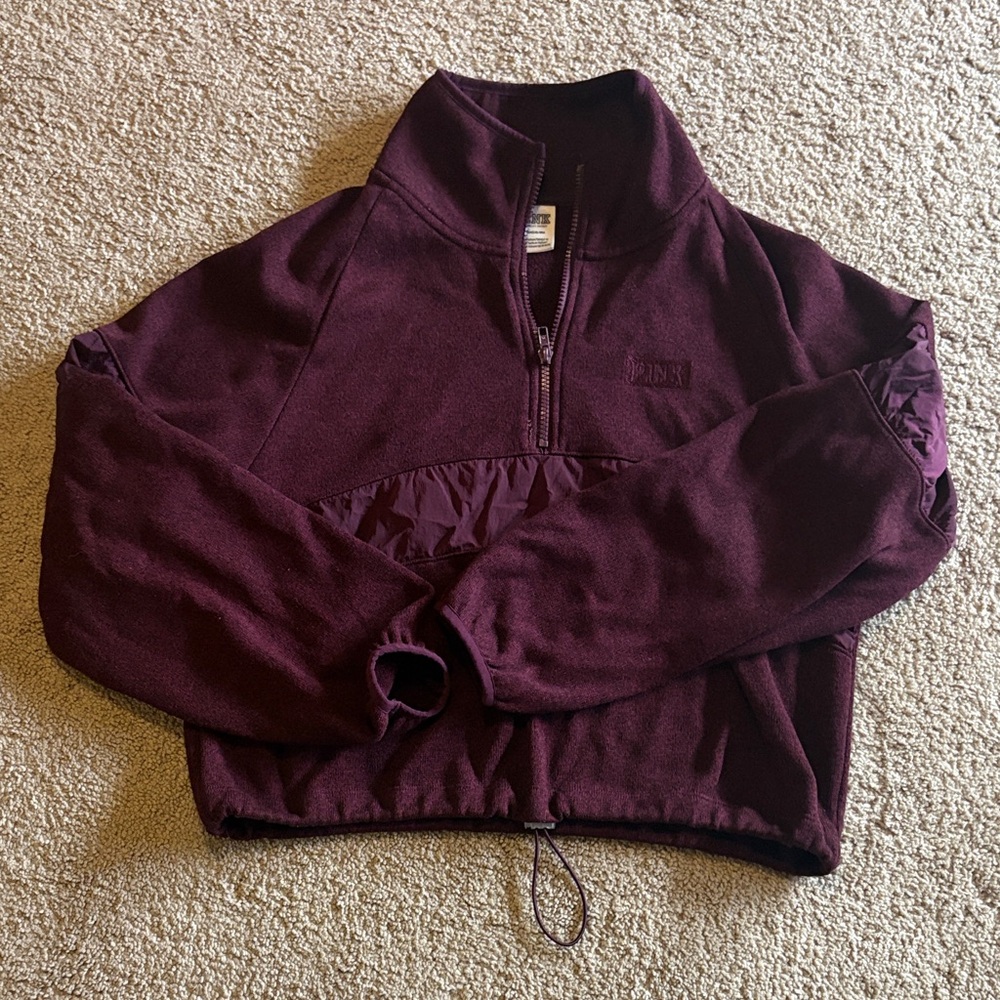 Victoria's Secret PINK Maroon Zip-Up size small